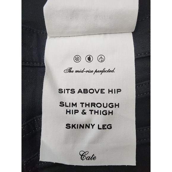 Rag & Bone NWT Cate Black Mid Rise Skinny Jeans Pants 24 - Picture 8 of 9